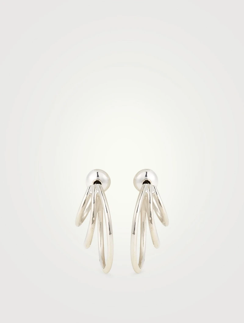 Small Sterling Silver Triple Hoop Earrings