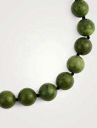Medium 18K Gold Vermeil Jade Beaded Necklace