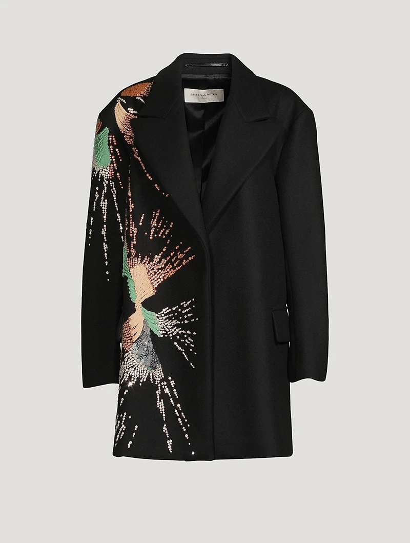 Roche Sequin-Embellished Coat