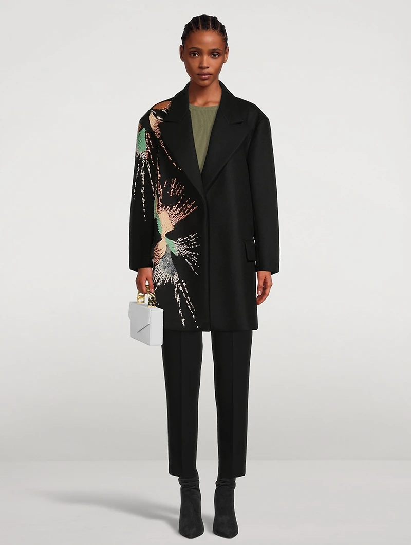 Roche Sequin-Embellished Coat