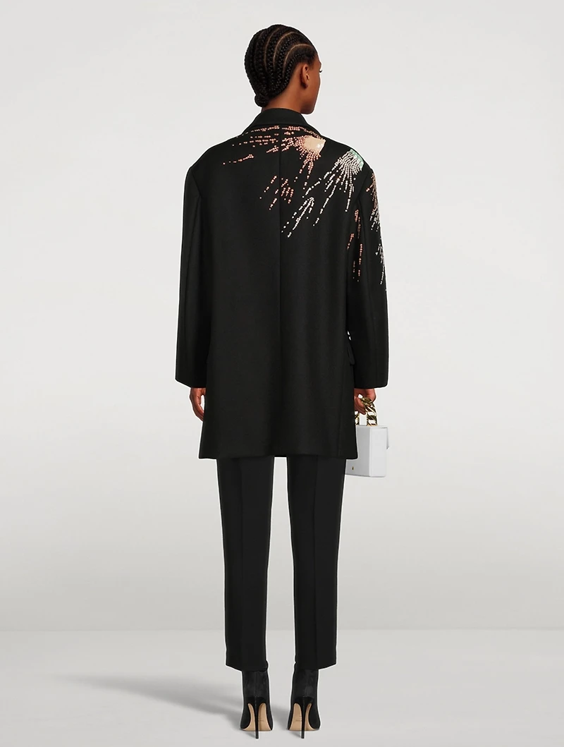 Roche Sequin-Embellished Coat