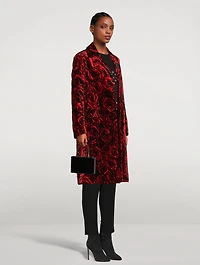 Rolta Velvet Coat Rose Print
