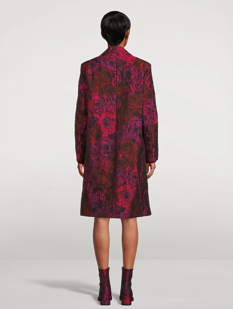 Roltane Rose Jacquard Coat