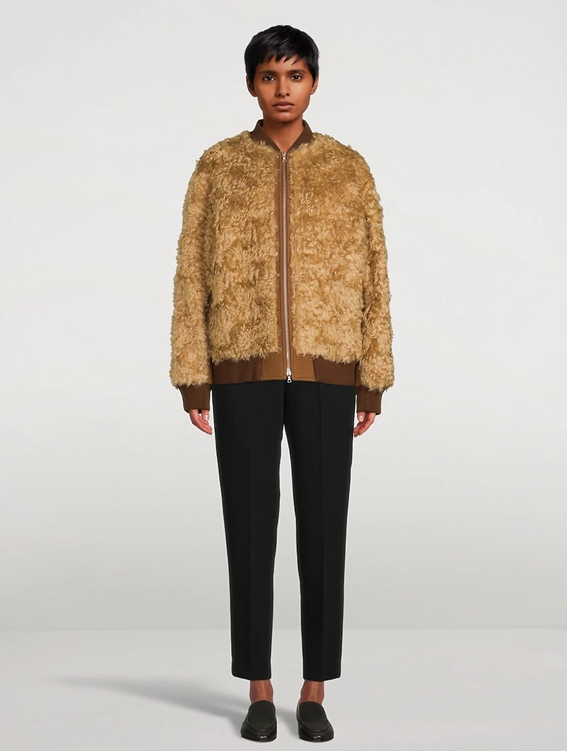 Varlo Faux Fur Bomber Jacket