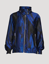 Vina Crinkled Metallic Track Jacket
