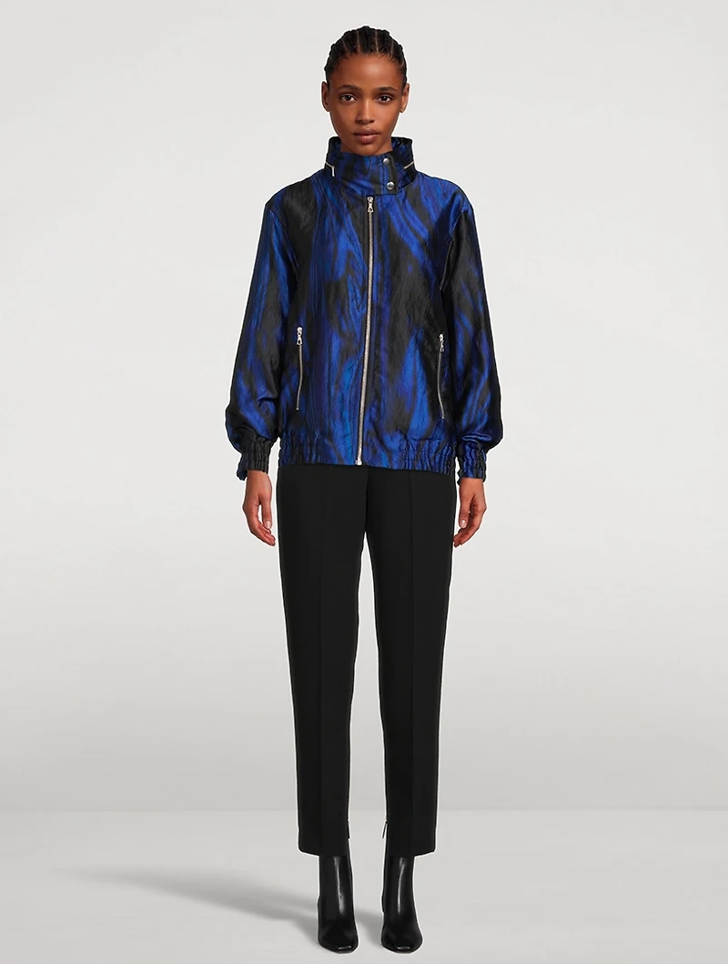 Vina Crinkled Metallic Track Jacket