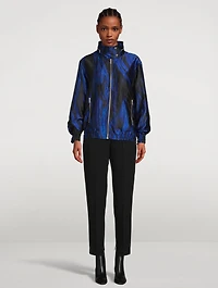 Vina Crinkled Metallic Track Jacket