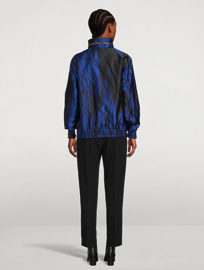 Vina Crinkled Metallic Track Jacket