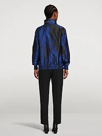 Vina Crinkled Metallic Track Jacket
