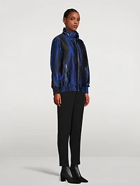 Vina Crinkled Metallic Track Jacket