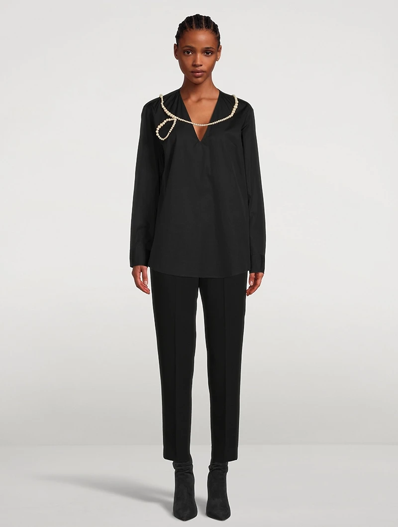 Campo Cotton Shirt With Pearls