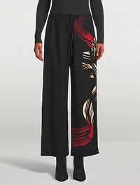 Puvis Printed Wide-Leg Pants