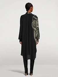 Dayley Printed Silk Shirt Dress