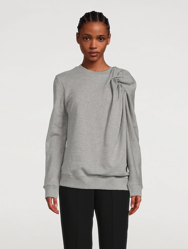 Hassle Draped Shoulder Sweatshirt
