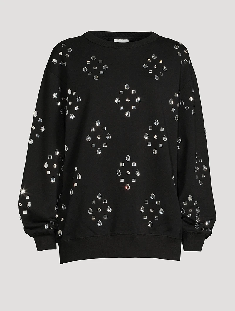 Haxti Sweatshirt With Swarovski Crystals