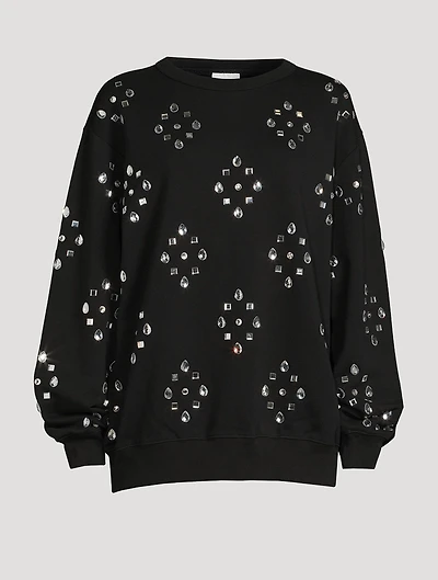 Haxti Sweatshirt With Swarovski Crystals