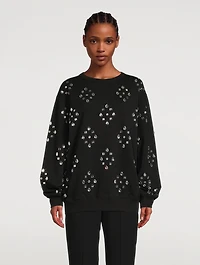 Haxti Sweatshirt With Swarovski Crystals