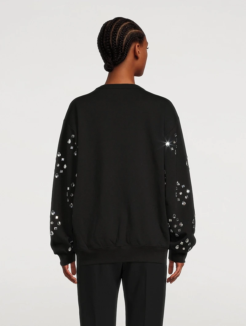 Haxti Sweatshirt With Swarovski Crystals