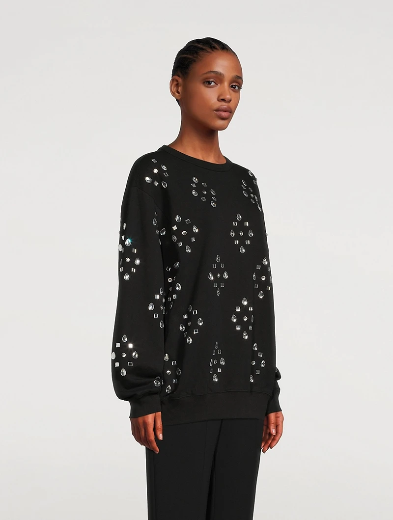 Haxti Sweatshirt With Swarovski Crystals