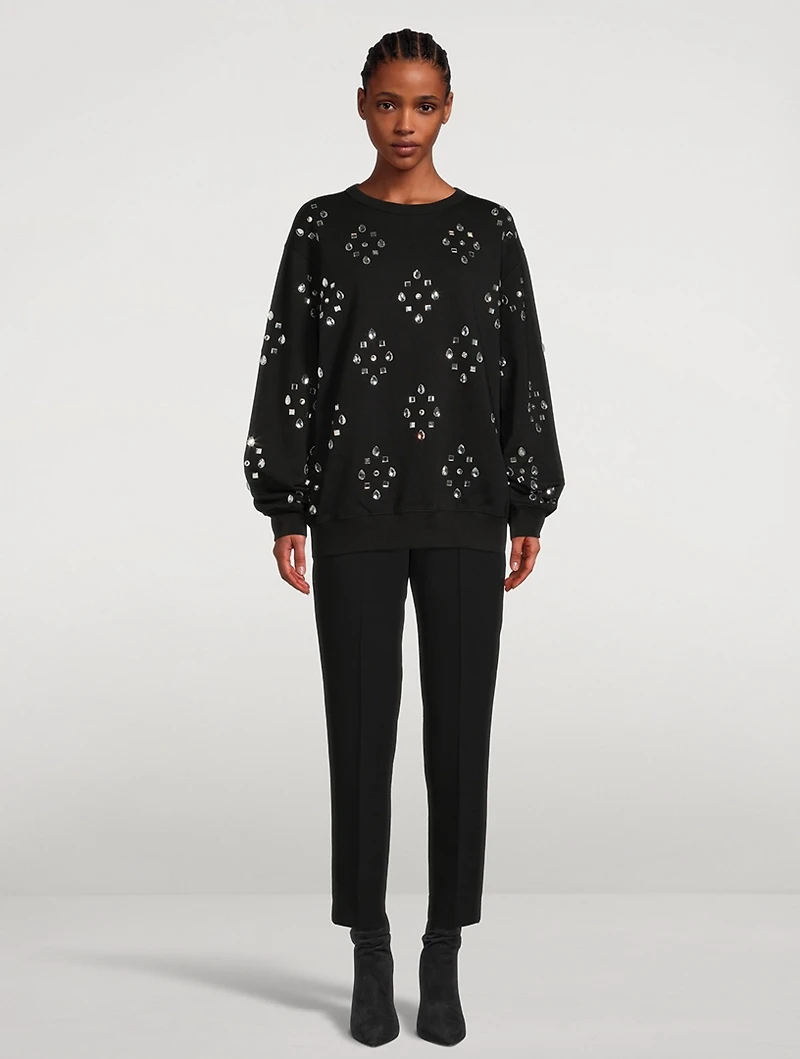 Haxti Sweatshirt With Swarovski Crystals