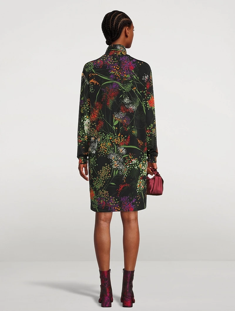 Hoble Turtleneck Dress Floral Print