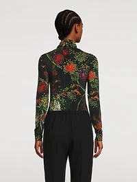 Hosk Turtleneck Top Floral Print