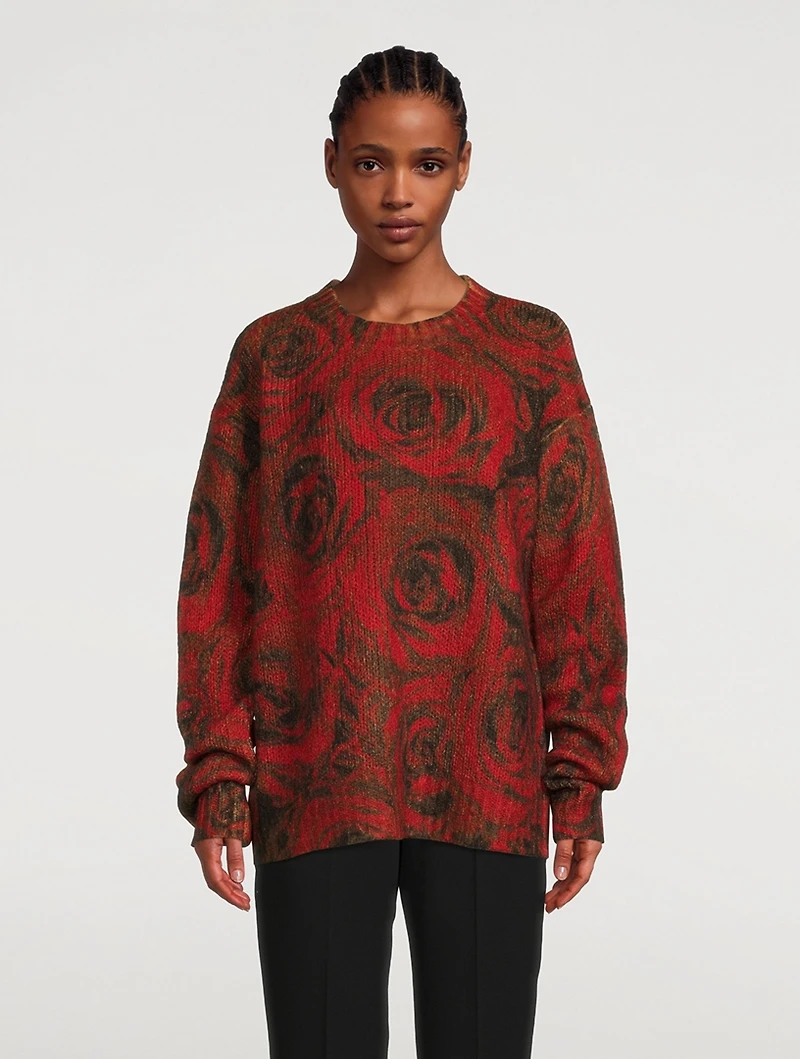 Tibba Rose Jacquard Sweater