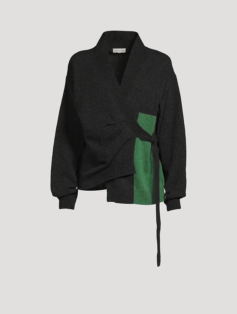 Tierney Wool Side-Tie Cardigan