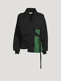 Tierney Wool Side-Tie Cardigan