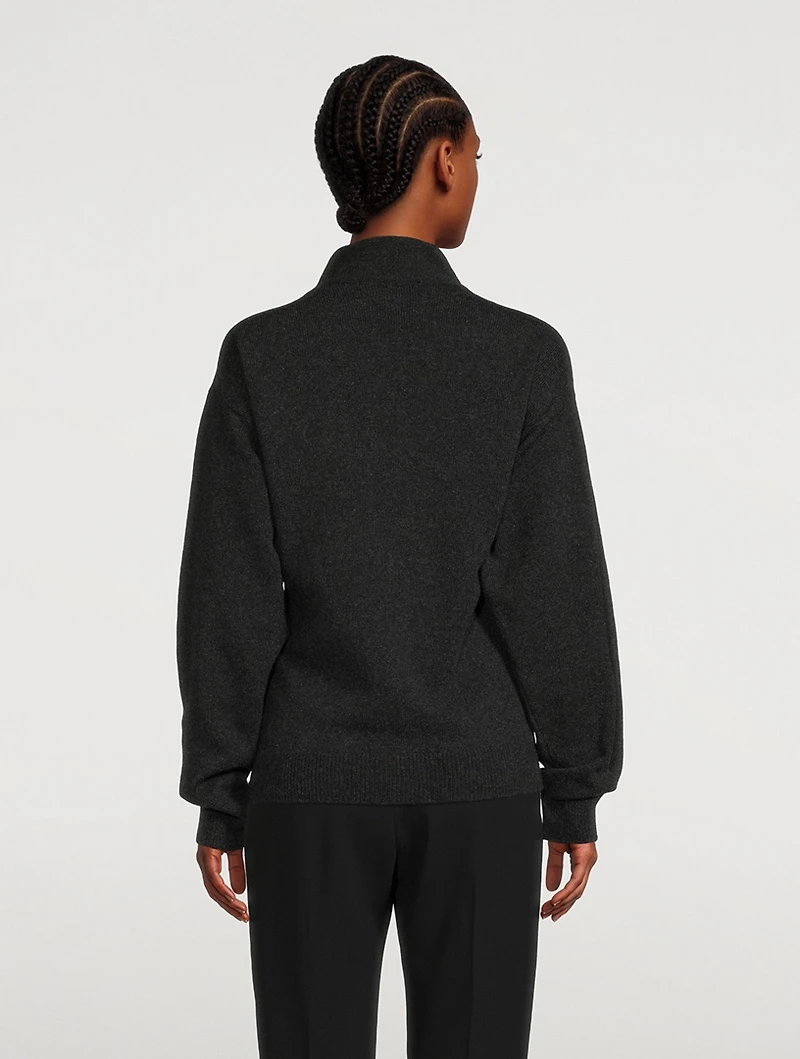 Tierney Wool Side-Tie Cardigan