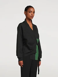Tierney Wool Side-Tie Cardigan