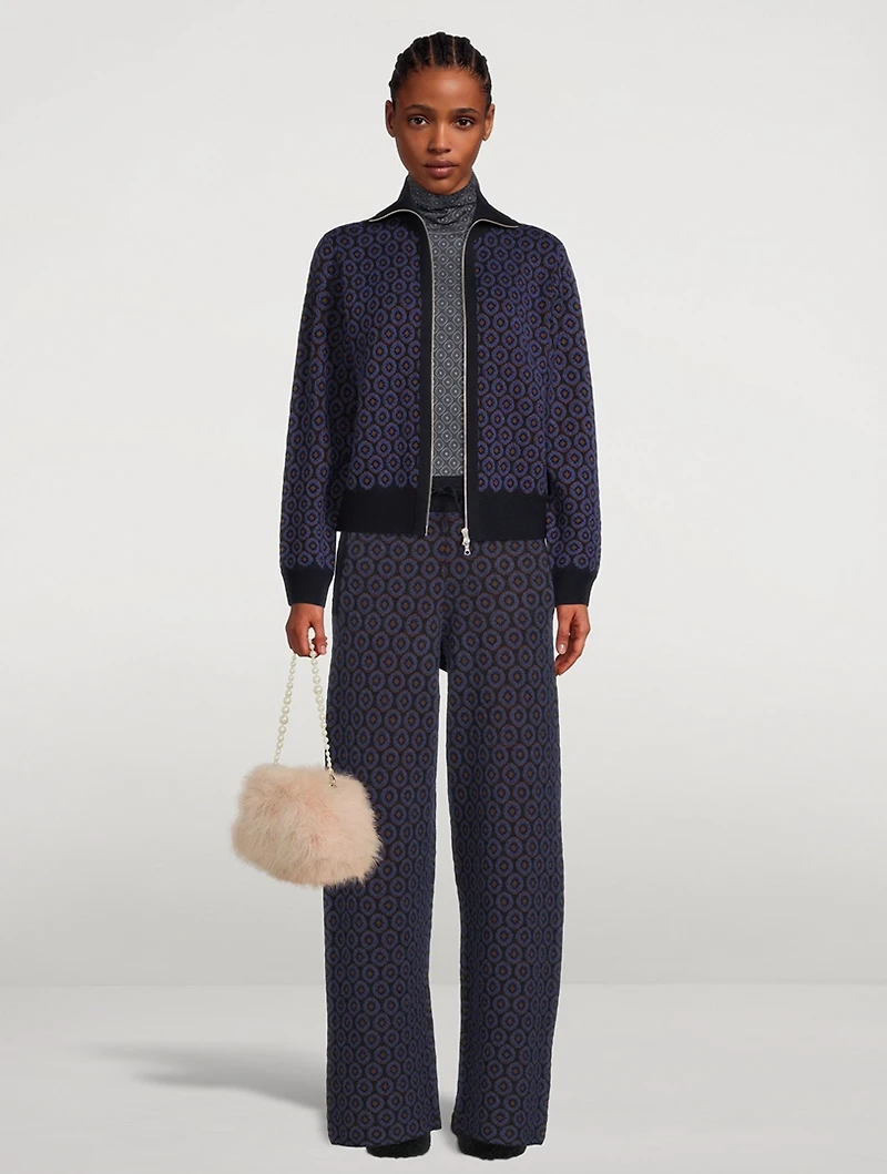 Tindra Jacquard Wool Trousers