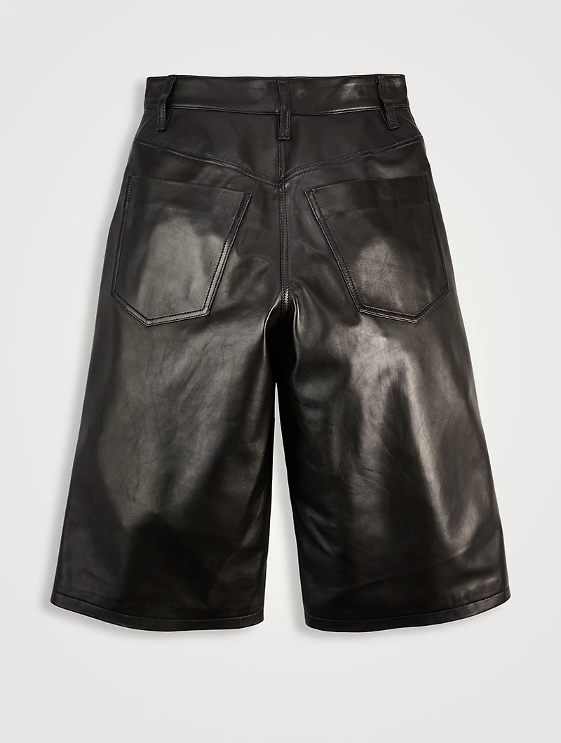 Leather Bermuda Shorts