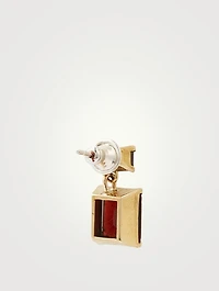 Gem Bronze And Garnet Drop Earrings