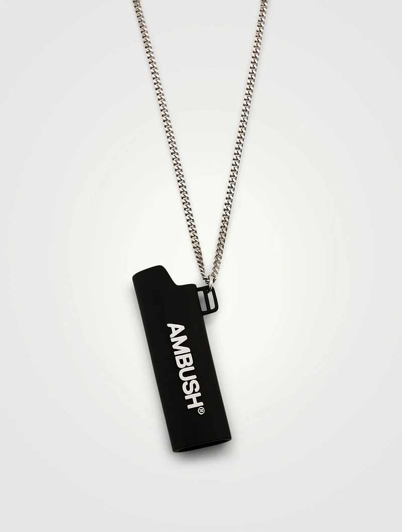 Lighter Case Necklace With Logo