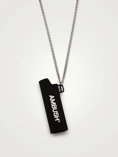 Lighter Case Necklace With Logo