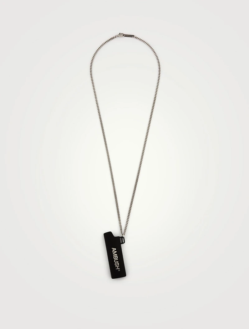 Lighter Case Necklace With Logo