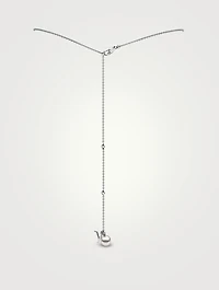 Trend 18K White Gold Necklace With Pearls And Diamonds