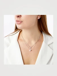 Moonlight Layered Necklace With Akoya Pearl And Diamonds