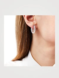 Sleek 18K White Gold Earrings With Akoya Pearls And Diamonds