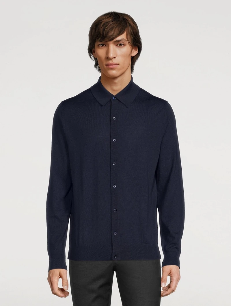 Wool Buttoned Cardigan