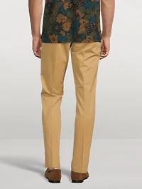 Organic Cotton-Blend Slim-Fit Pants