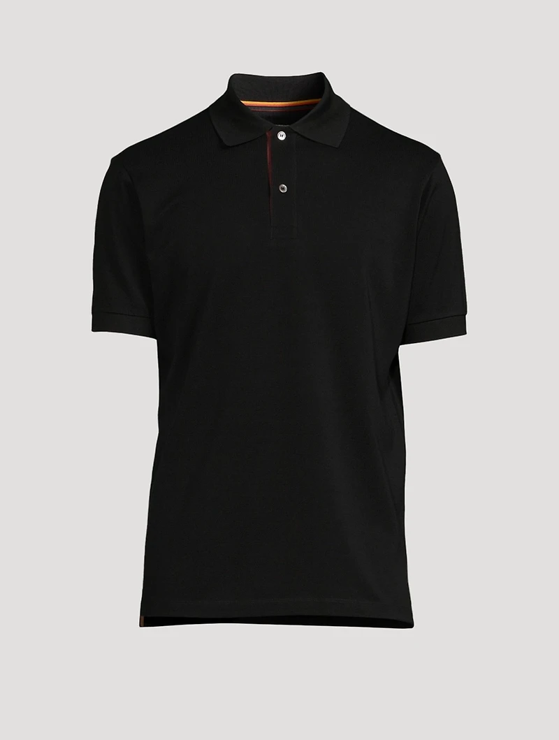 Slim-Fit Polo Shirt With Artist Stripe Placket