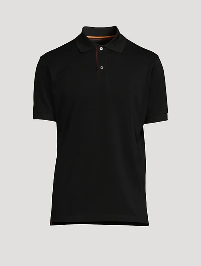 Slim-Fit Polo Shirt With Artist Stripe Placket