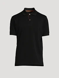 Slim-Fit Polo Shirt With Artist Stripe Placket