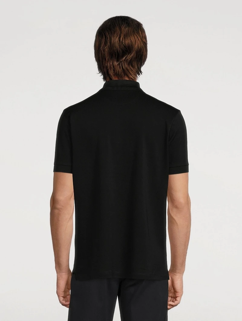 Slim-Fit Polo Shirt With Artist Stripe Placket