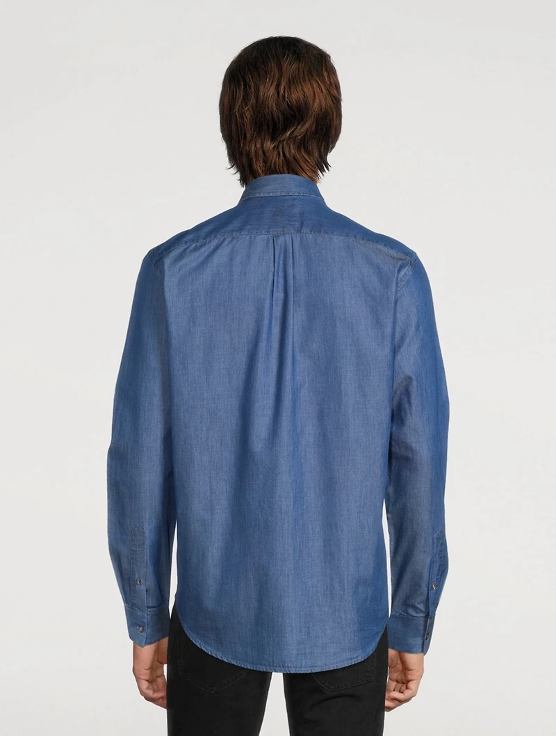 Cotton-Blend Chambray Shirt