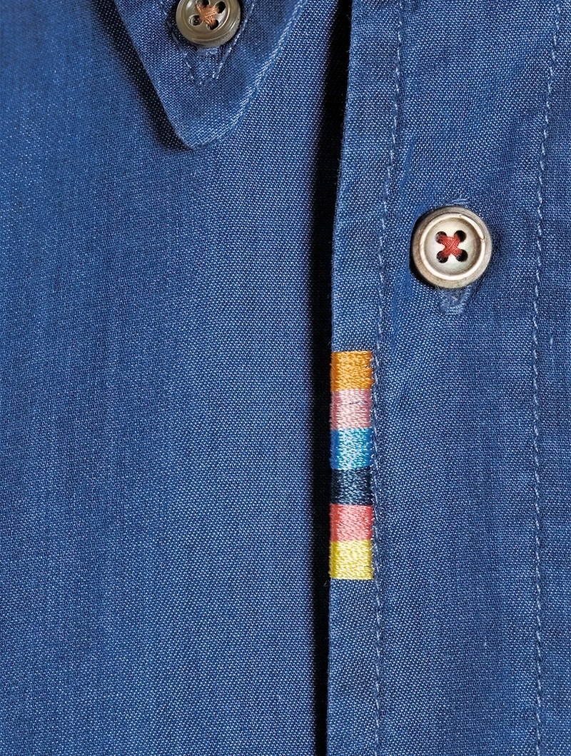 Cotton-Blend Chambray Shirt