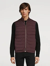 Damson Mixed Media Down Vest