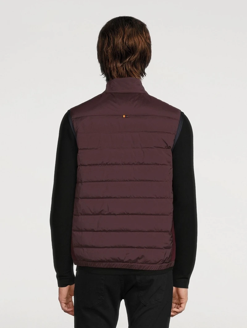 Damson Mixed Media Down Vest